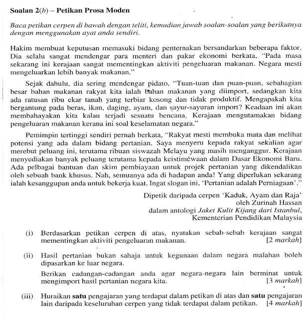 Soalan Dan Jawapan Cerpen Kaduk Ayam Dan Raja - Malacca a