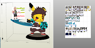 Pikachu Tanjiro Pokemon + Demon Slayer ( Kimetsu no Yaiba) em papercraft, pokemon, papercraft,