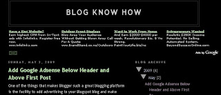 Add Google Adsense Between the Header and the First Post in Blogger