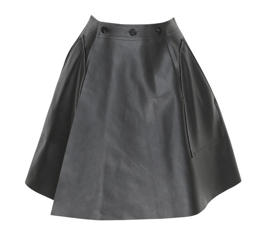 Suede Flare Skirt