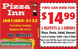 Free Printable Pizza Inn Coupons