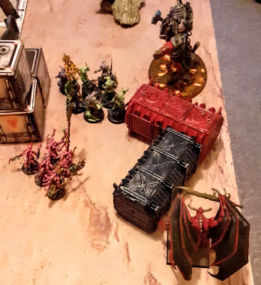 Warhammer 40k battle report - Eternal War -  Data Recovery - 500 points - Chaos Daemons vs Grey Knights