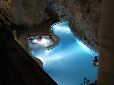 Thermal baths inside a cave. Miskolc Tapolca, Hungary