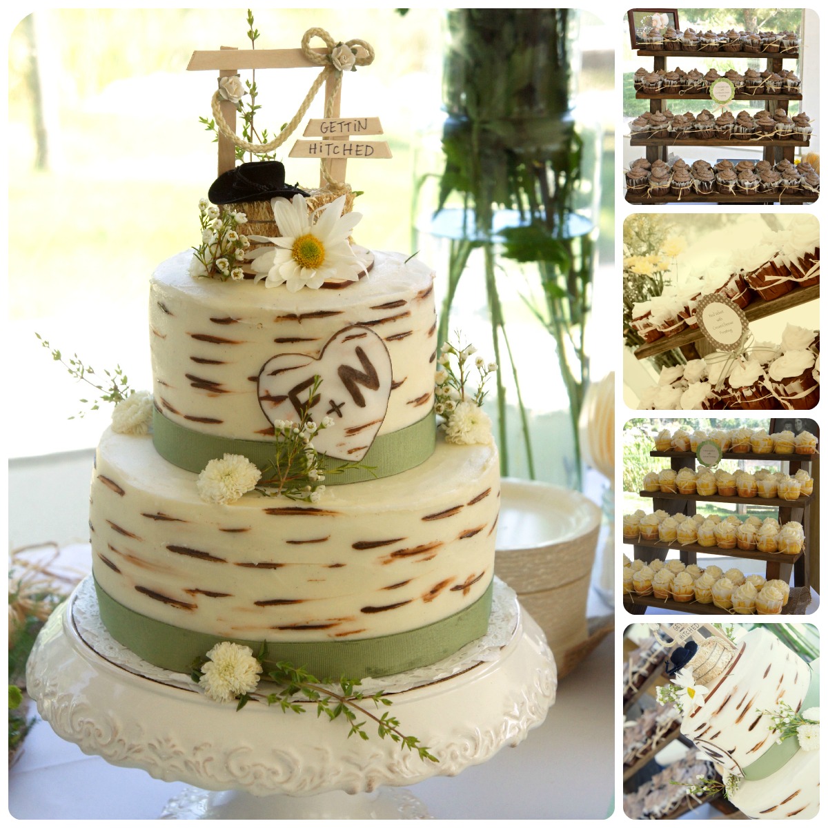 Rustic Wedding Cake Topper