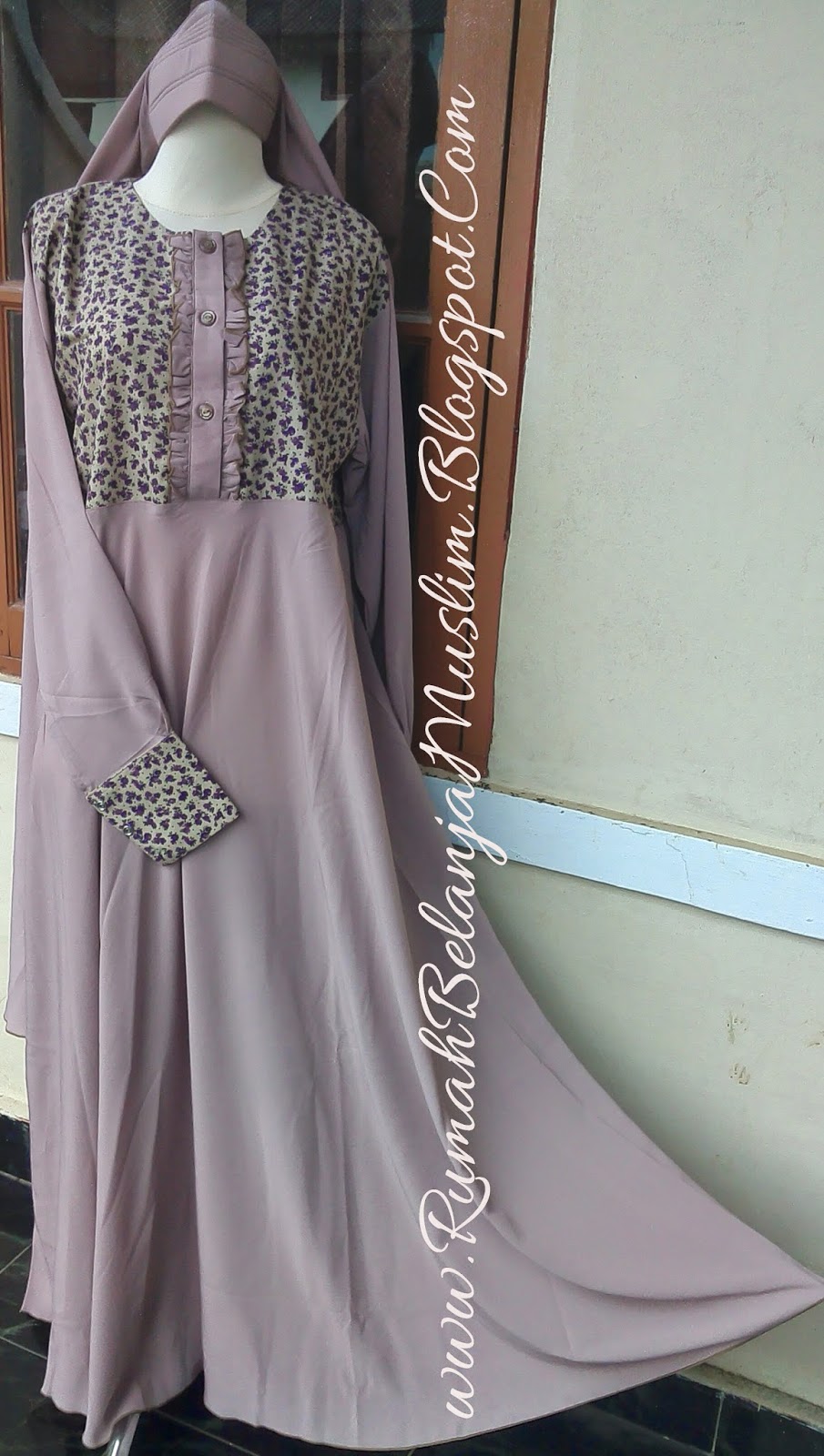 gamis syar'i coklat susu