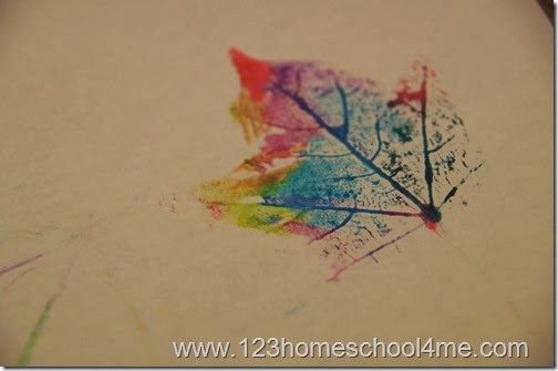 here is the pretty leaf print you get