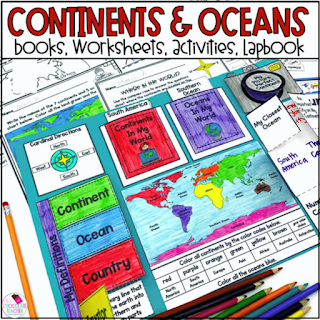 Grab these activities in this amazing bundle to help you thoroughly teach continents and oceans to your students this year.