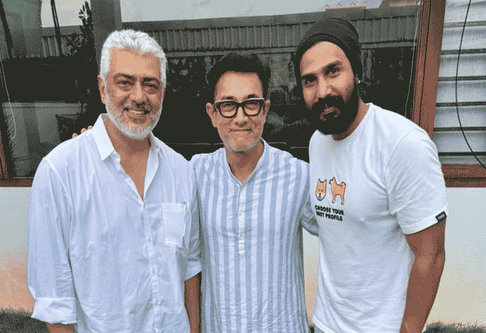 Ajith meets Aamir Khan and Vishnu Vishal who were rescued from Chennai floods, Chennai, News, Ajith Meets Aamir Khan And Vishnu Vishal, Social Media, Flood, Photos, Treatment, Rescued, Protect, National News