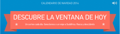 Paf calendario de Navidad un sorteo cada dia bonos y viaje Sudáfrica 2014