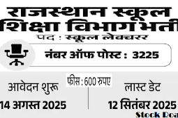 राजस्थान स्कूल शिक्षा विभाग में लेक्चरर 3225 पदों पर भर्ती; सैलरी 1.40 लाख से ज्यादा (Recruitment of 3225 lecturer posts in Rajasthan School Education Department; Salary more than 1.40 lakh)