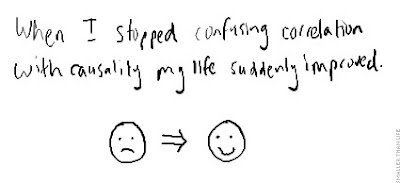 When I stopped confusing correlation with causality my life suddenly improved.