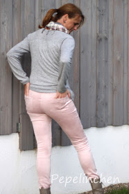 Cassie Pants aus Waschleder Suede in soft-pink