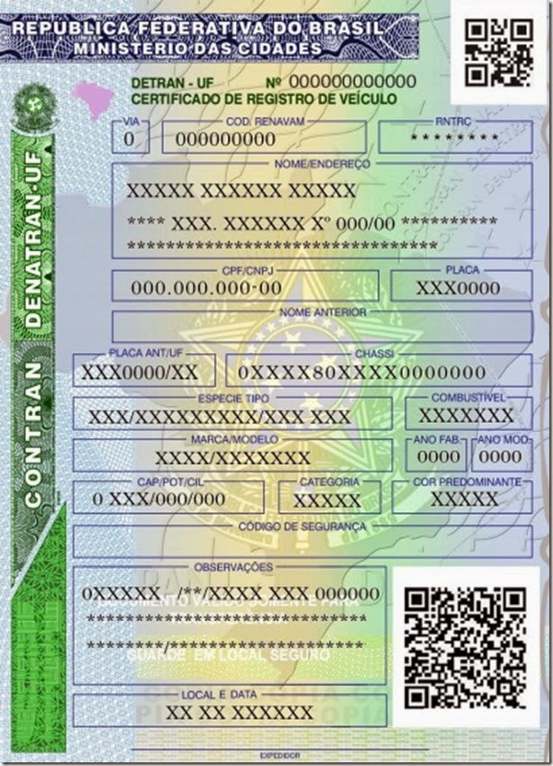 Novos carteira de habilitação e documentos de veículos 