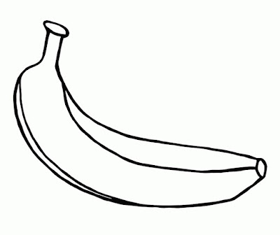 Desenhos de banana para colorir