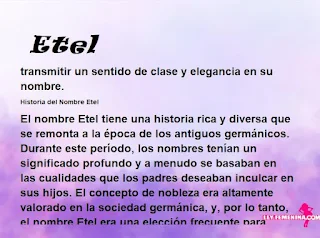 significado del nombre Etel