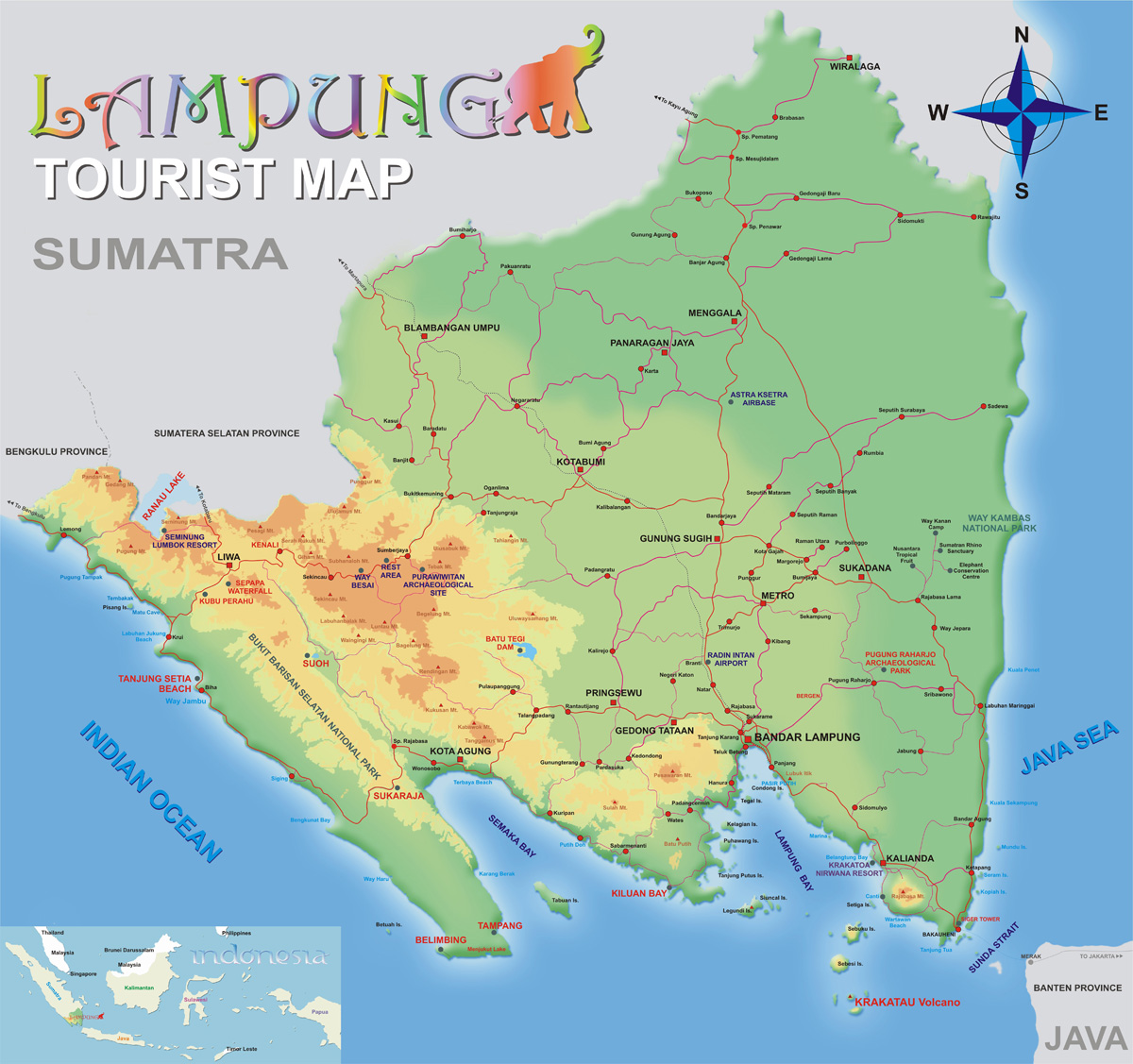 Situs Razvi s Lampung  Tourist Map 