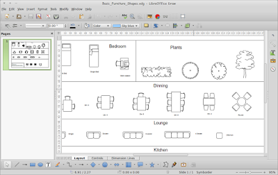 Cara Menggambar Furniture Dasar di LibreOffice Draw