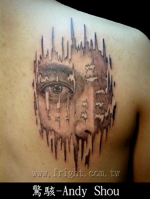 This tattoo is a pretty cool, very interesting idea.