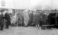 Ahmad Shah Qajar viewed from the plane with propeller