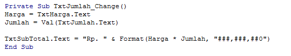 Format Rupiah Pada Controls Textbox Visual Basic 6