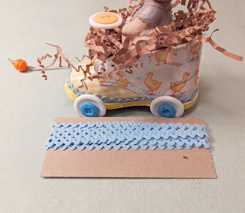 Altered Baby Shoe Easter Cart