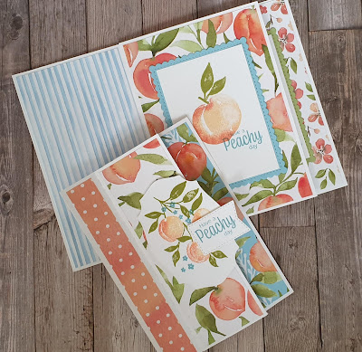 You're a Peach sweet as a peach bundle stampin up pinwheel fold card