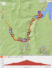 Frisco to Vail Pass bicycling map