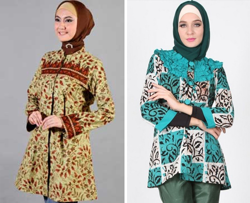 model baju batik muslim