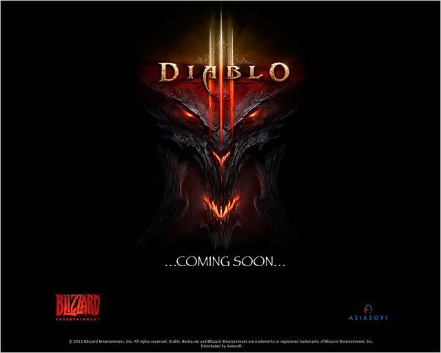 diablo 3's coming soon page on playpark asiasoft for south east asian region