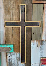 rustic, cross, decor, reclaimed wood, barnwood, lathe, Easter, rugged cross, http://bec4-beyondthepicketfence.blogspot.com/2016/02/more-rustic-crosses-and-finding-waldo.html