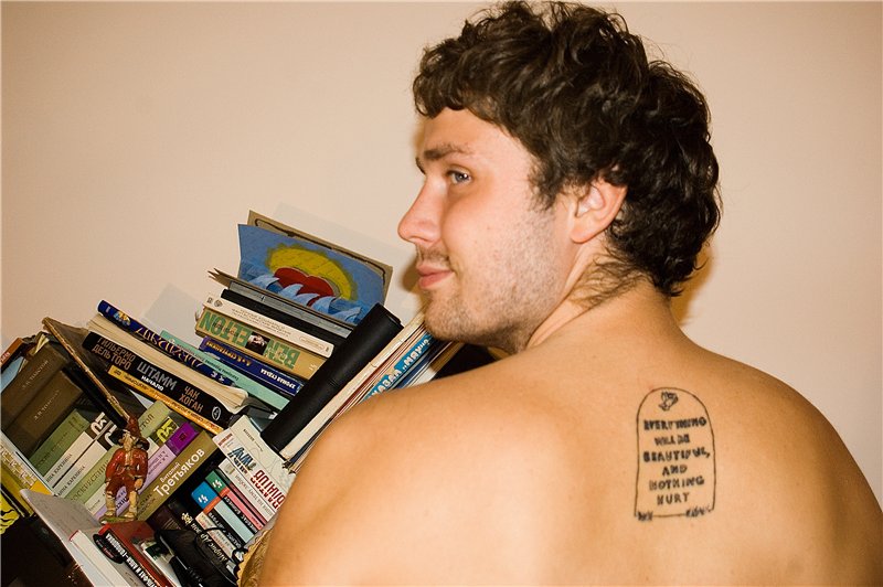 Today we have a tattoo featuring a favorite author of Prongs, Kurt Vonnegut.