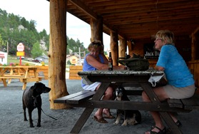 we are all happy to eat outside together