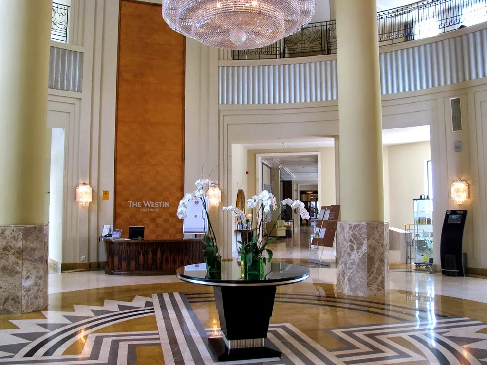 The Westin Valencia hotel lobby