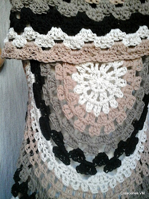 Chaleco tejido a crochet. Creaciones VM, Mar del Plata.