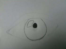 How to draw realistic human eyes - step 2