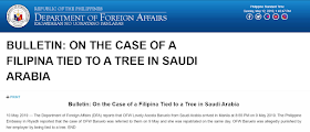 OFW Tied On A Tree In KSA Now Repatriated