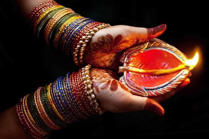 Best Photography with Diya in hand