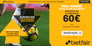 betfair supercuota Real Madrid gana a Salzburg 7 agosto 2019