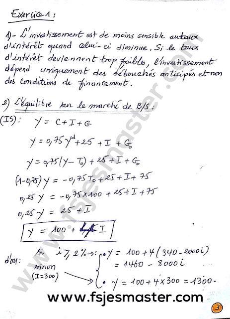 Correction du Concours Master Marchés Financiers et Economie Appliquée 2018-2019 - Fsjes Mohammedia