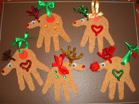 Kids Craft Ideas Easy on Christmas Crafts For Kids  Reindeer Christmas Cards And Ornaments