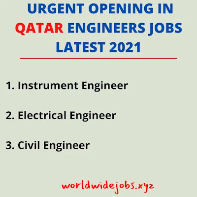 URGENT OPENING IN QATAR ENGINEERS JOBS LATEST 2021