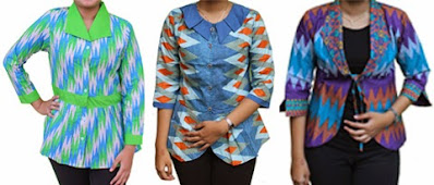 Contoh Baju Batik Wanita Gemuk Elegan Terbaru