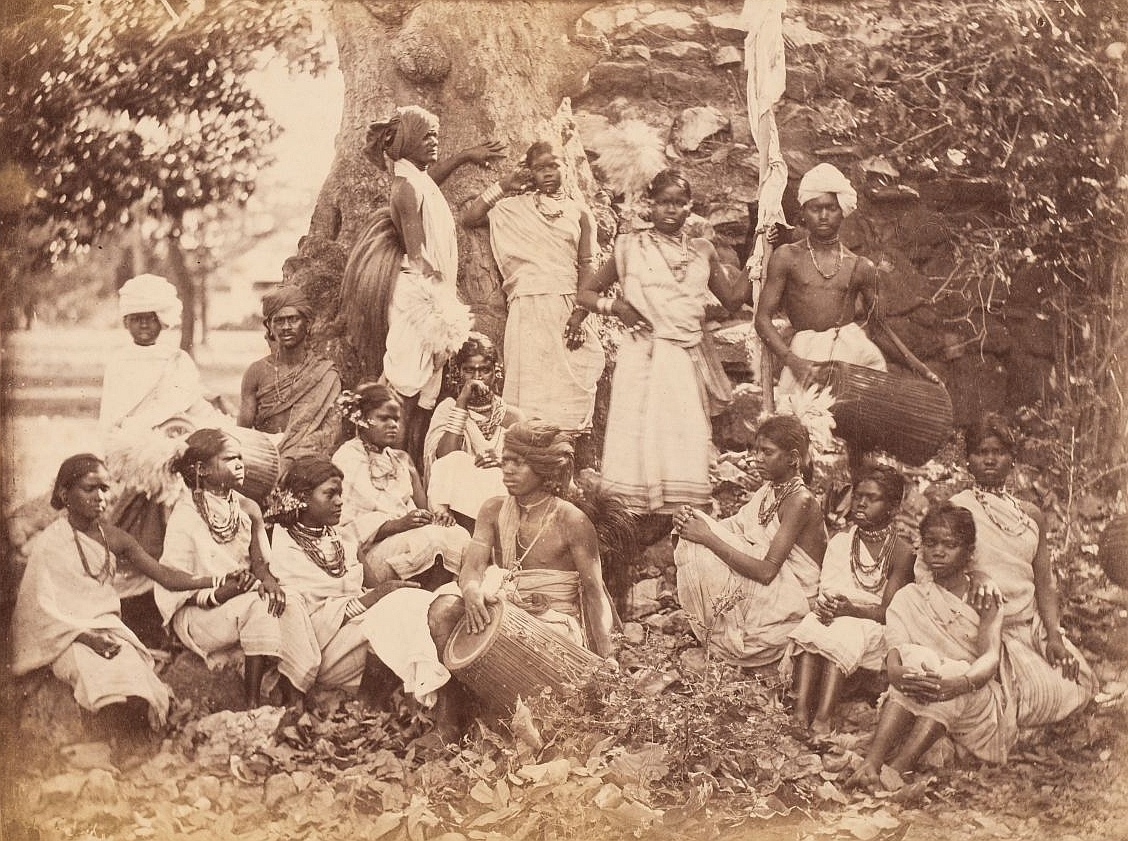 Group of Kol Tribe People, Chotanagpur (Chota Nagpur), India | Rare & Old Vintage Photos (1890)