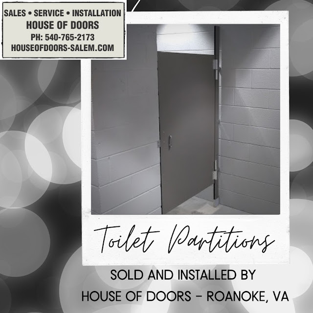 Toilet partitions and accessories sold and installed by House of Doors - Roanoke, VA