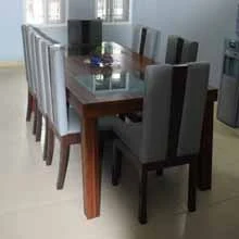 Glass, Wood, Leather Dining Set in Port Harcourt, Nigeria