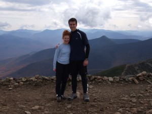 Owen and Katy on top of Mount Lincoln