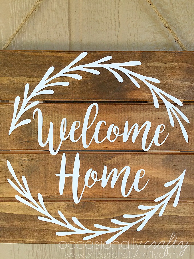 Download Vinyl "Welcome Home" Pallet Sign + Free Silhouette Cut ...