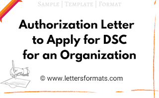 organization authorization letter for dsc