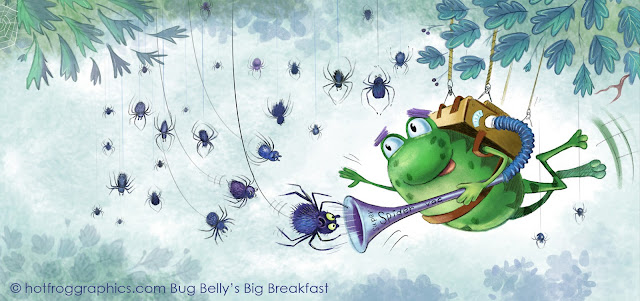Colour illustration of Bug Belly the frog