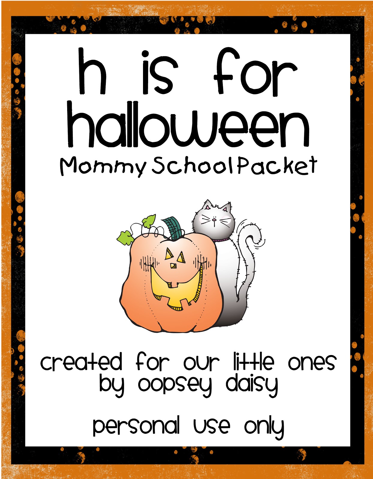 H is for Halloween  Packet